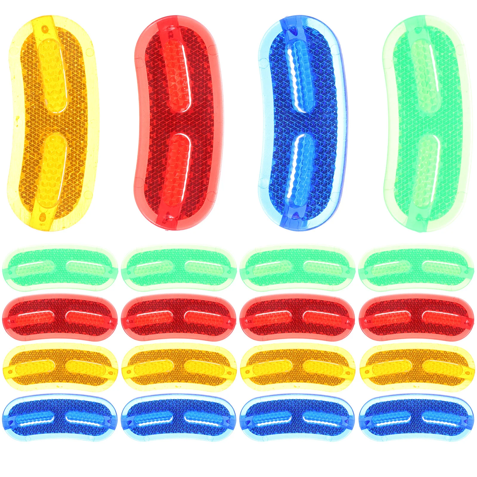 

Round Group Portable Reflective Signs Convenient Bike Reflectors Warning Wheel Premium Bicycles Plastic Accesories