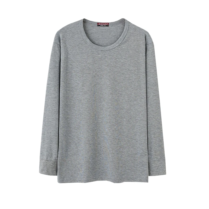 2 шт. мужское термобелье с длинными рукавами мужская однотонная хлопковая