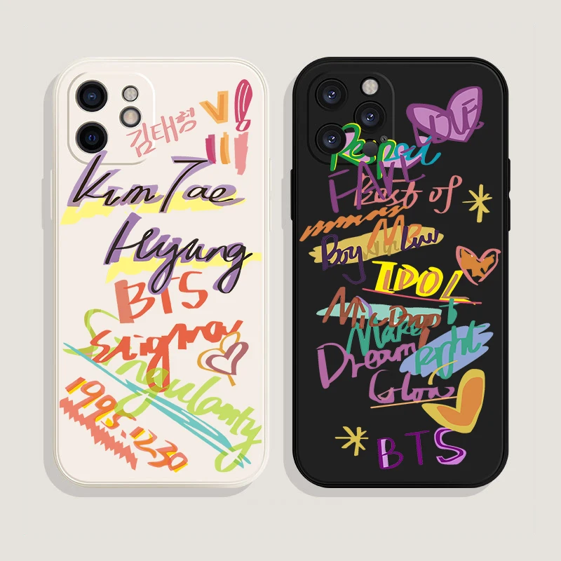 

INS art Paintings BT phone case for iphone 12 13 14pro 11 13 X XS Max XR 7 8 Plus 14promax white label soft TPU Cover for gift