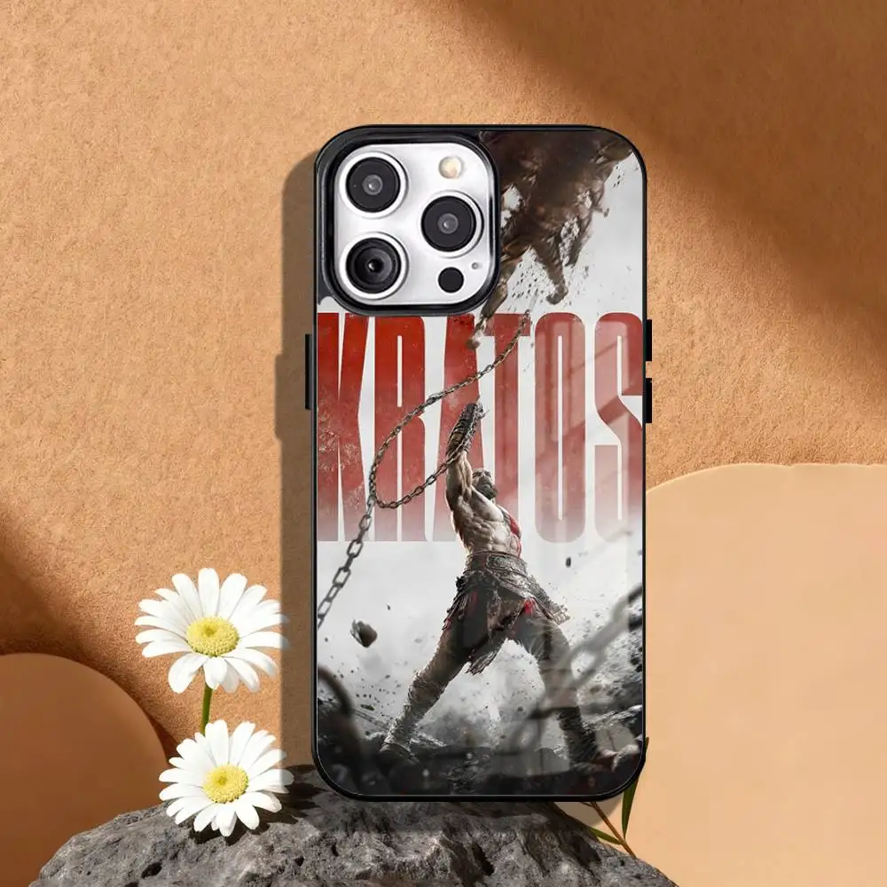 Фото Чехлы для телефонов G-God OF War K-Kratos для iPhone 17, 16, 15, 14, 13, 12, 11 Pro Max, защитный чехол с полным покрытием для Magsafe №4