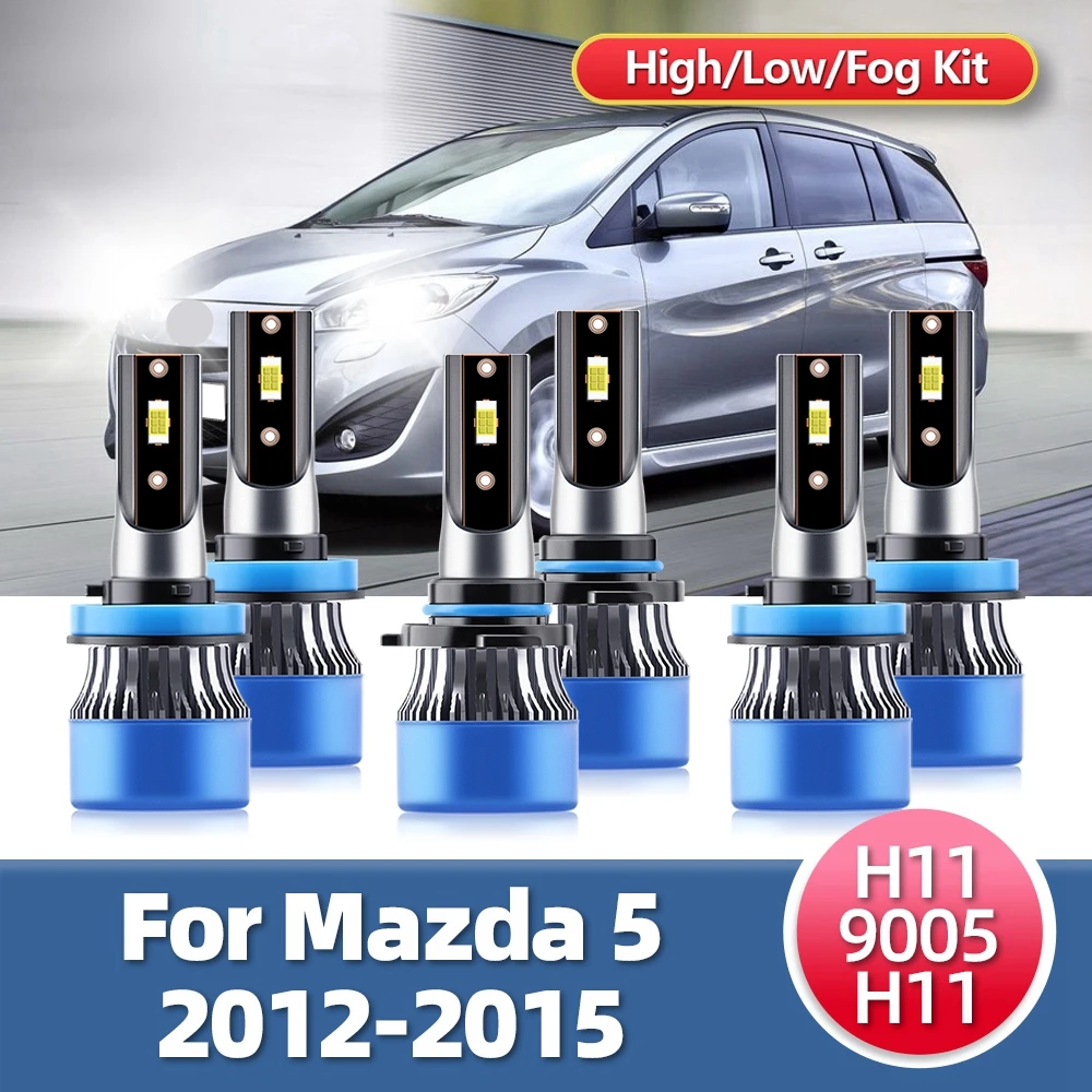

LSlight LED Headlight Bulbs Car Auto White 12V 24V Fog Light Kit For Mazda 5 Front Lamps Replace 2012 2013 2014 2015