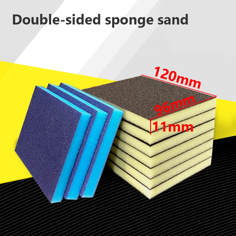 

Двусторонняя шлифовальная губка зернистостью 80-220, гибкие губки, наждачная бумага для полировки металла, дерева, абразивный инструмент