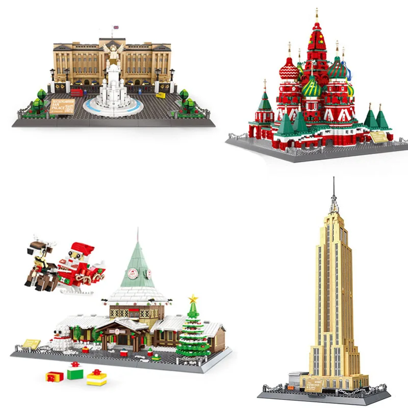 

MOC World Famous Landmark Building Tourist Attraction Building Block Model DIY Particle Boy Children bricks Toy Architecture