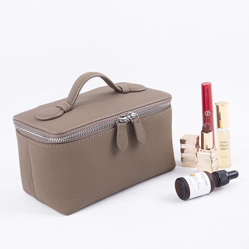 Кожаная косметичка ручной работы женская сумка для туалетных принадлежностей из