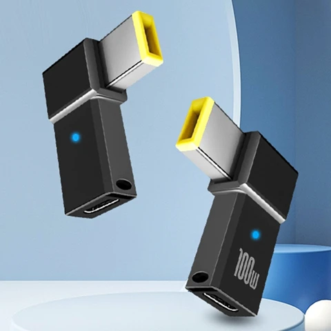 Адаптер PD типа C «мама» с квадратным наконечником, конвертер USB-C, кабель для быстрой зарядки для Lenovo Thinkpad