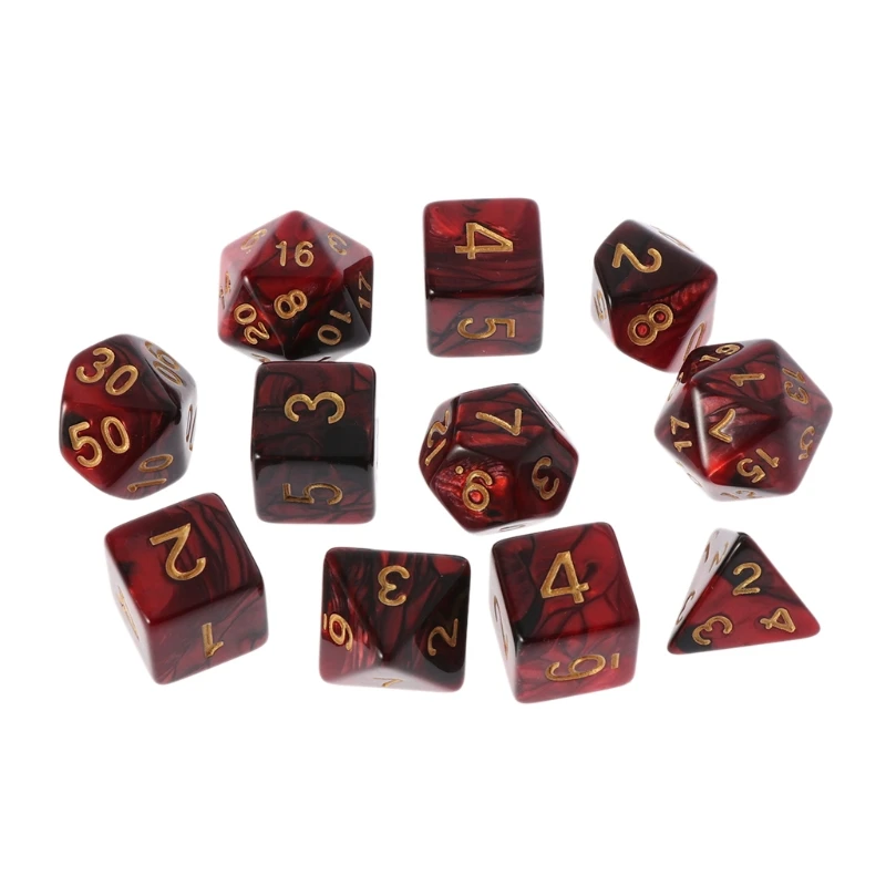 

M5TC 11 шт. D4 D6 D8 D10 D12 D20 односторонние кубики для RPG DND D&D набор