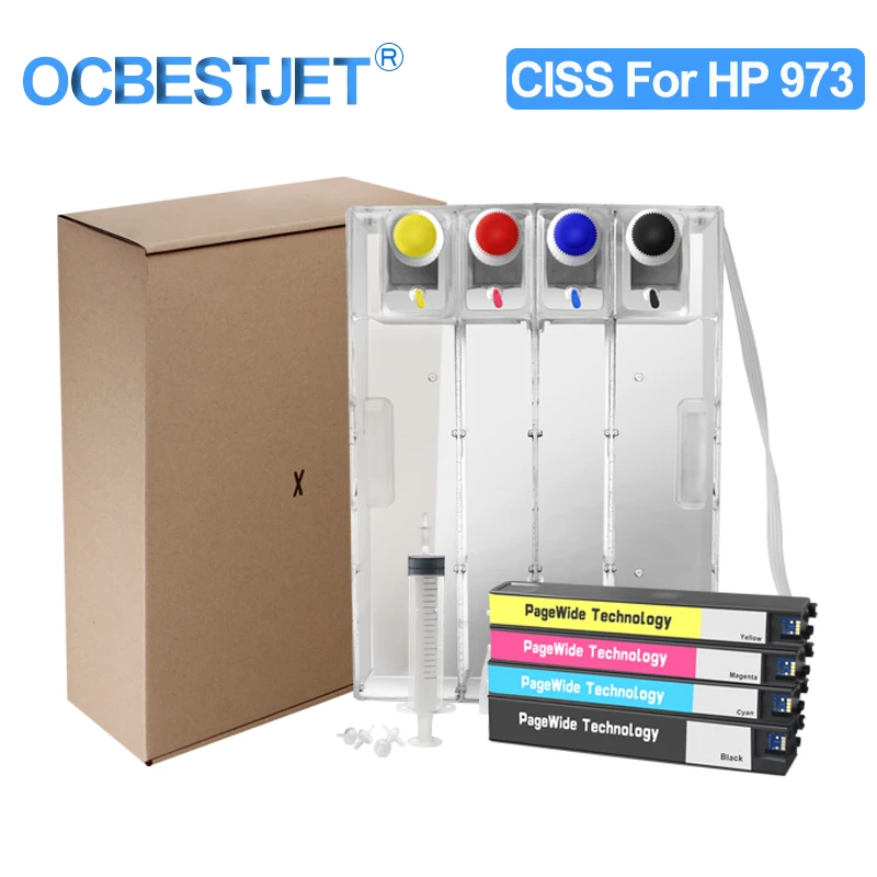 CISS для принтера HP 973 973X HP 973 с дуговыми чипами для HP Pagewide Pro 352dw 377dw 452dn 452dw 477dn 477dw 552dw 577dw 577z CISS для принтера HP 973 973X HP 973 с дуговыми чипами для HP Pagewide Pro 352dw 377dw 452dn 452dw 477dn 477dw 552dw 577dw 577z