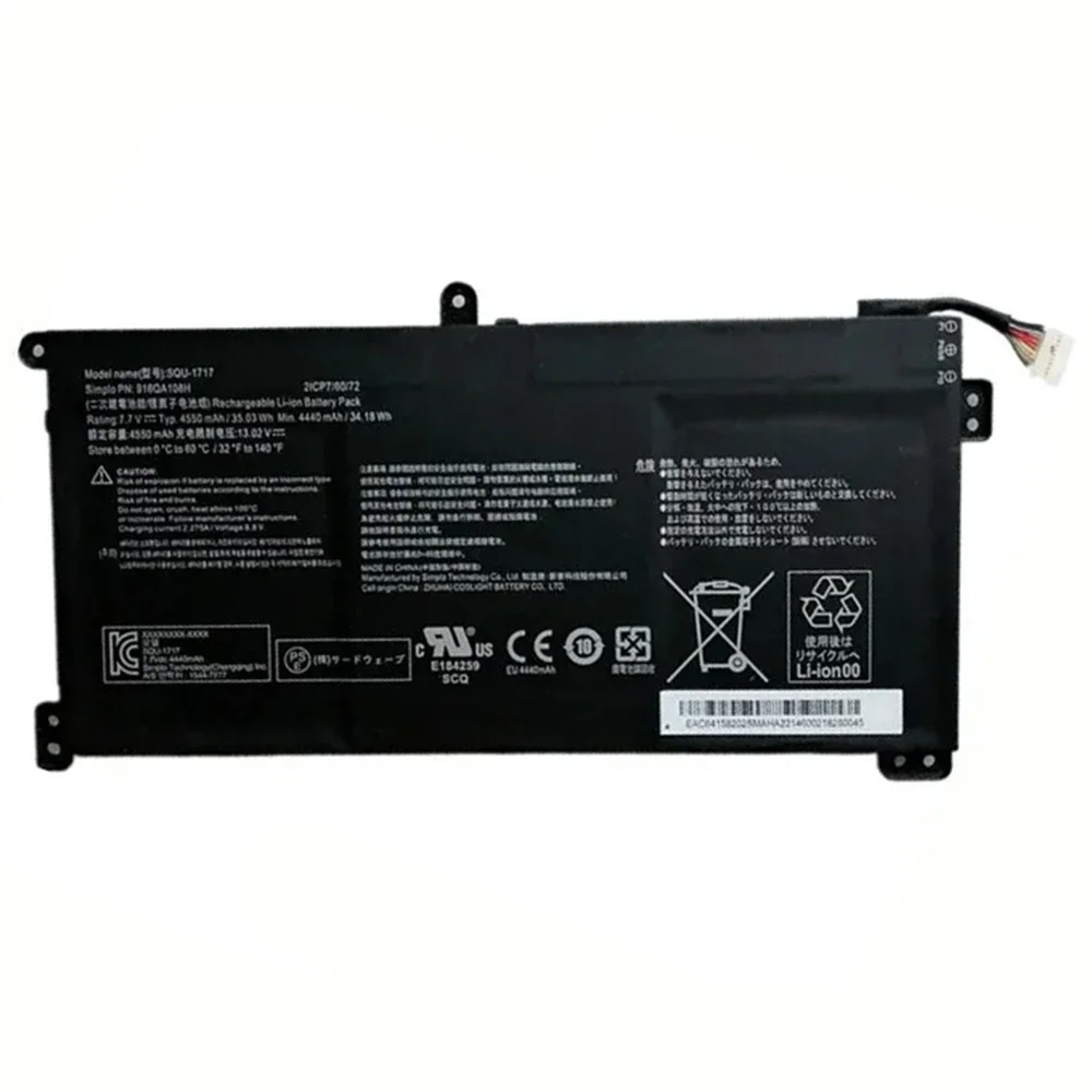 SQU-1716 SQU-1717 11 55/7 7 В 4550 мАч оригинальный аккумулятор для ноутбука Hasee Kingbook U65A QL9S04