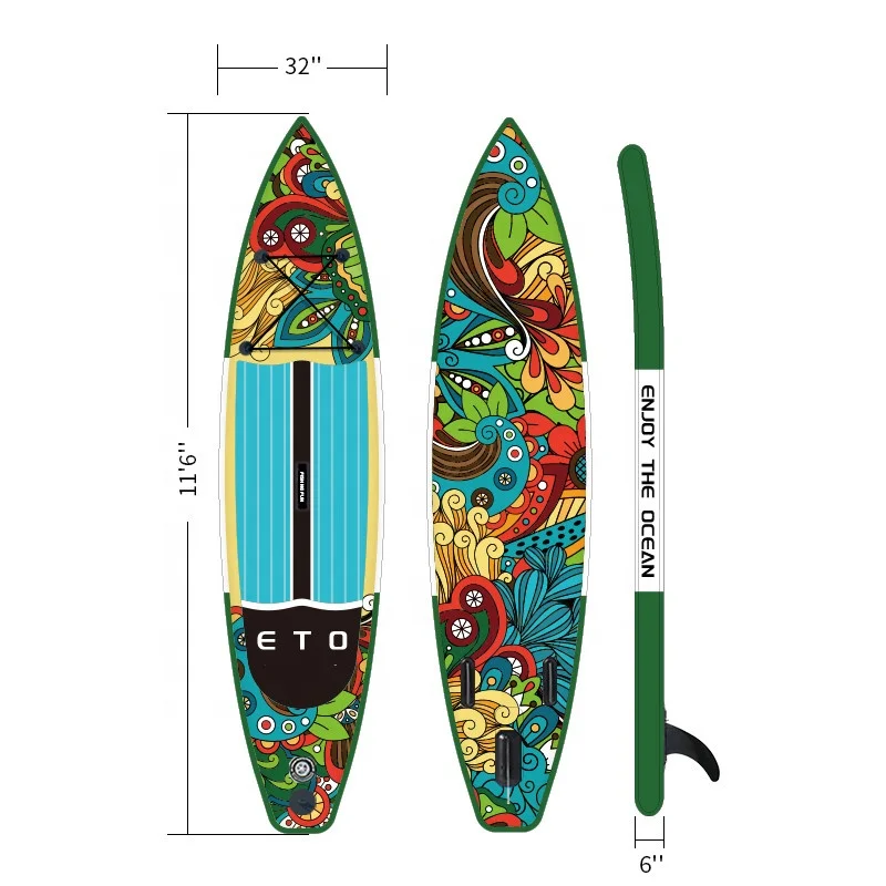 

China OEM 11'6 sup board inflatable paddle board standup paddleboard isup surfboards waterplay surfing