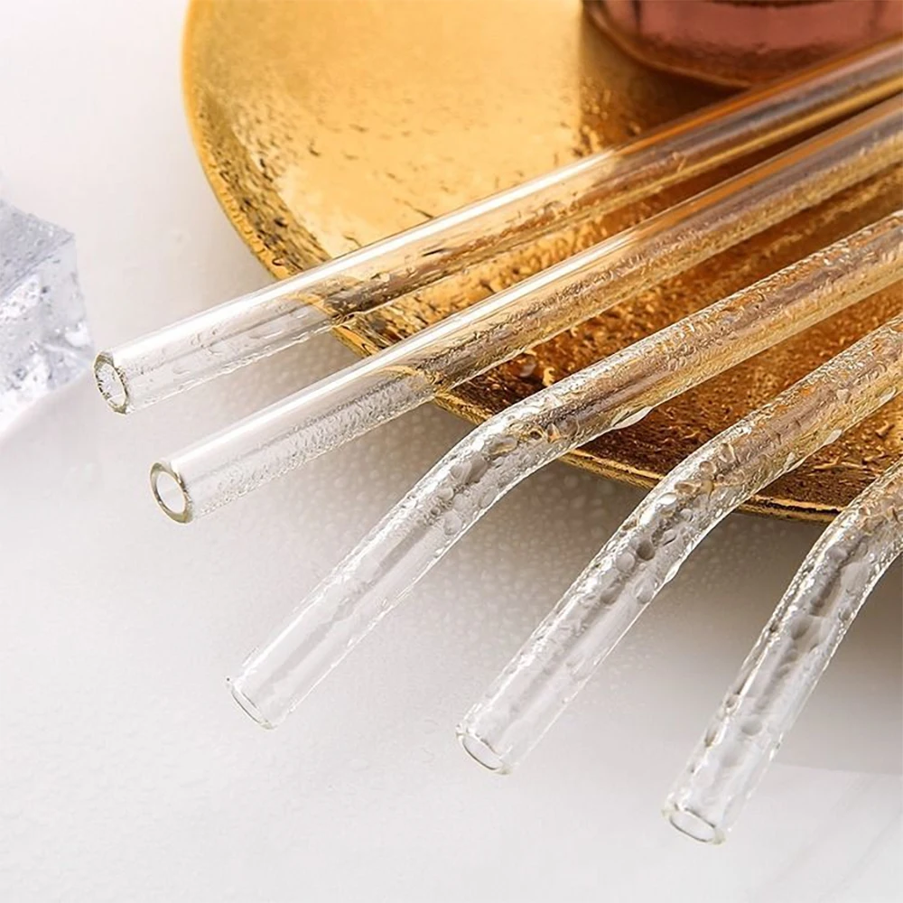 Соломинки из боросиликатного стекла экологически чистые многоразовые соломинки