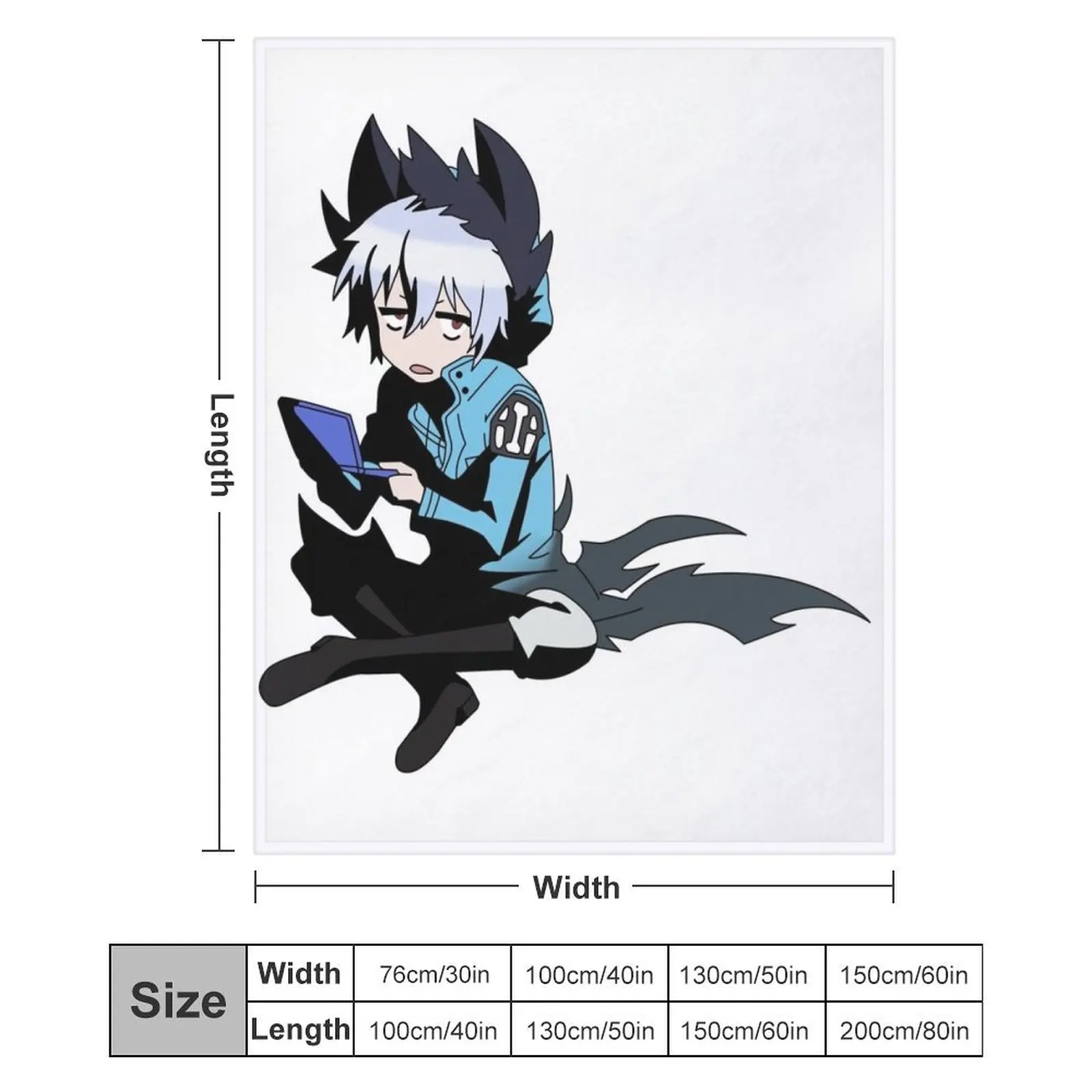 Одеяло Servamp Kuro Cute Sleepy Playing Games