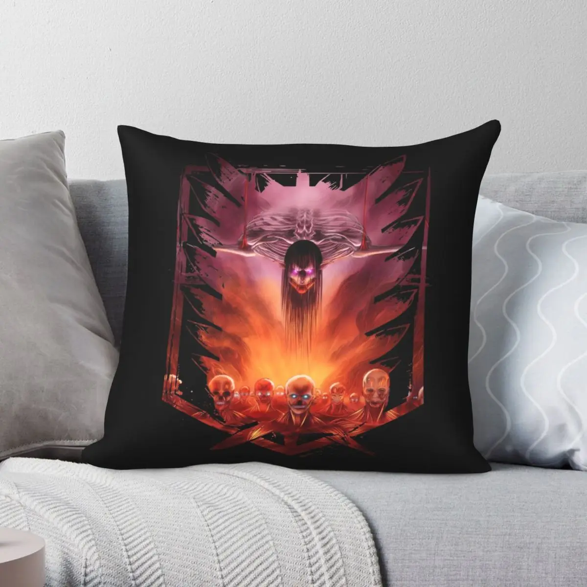 Квадратный Чехол-Подушка с принтом на молнии из полиэстера и льна |