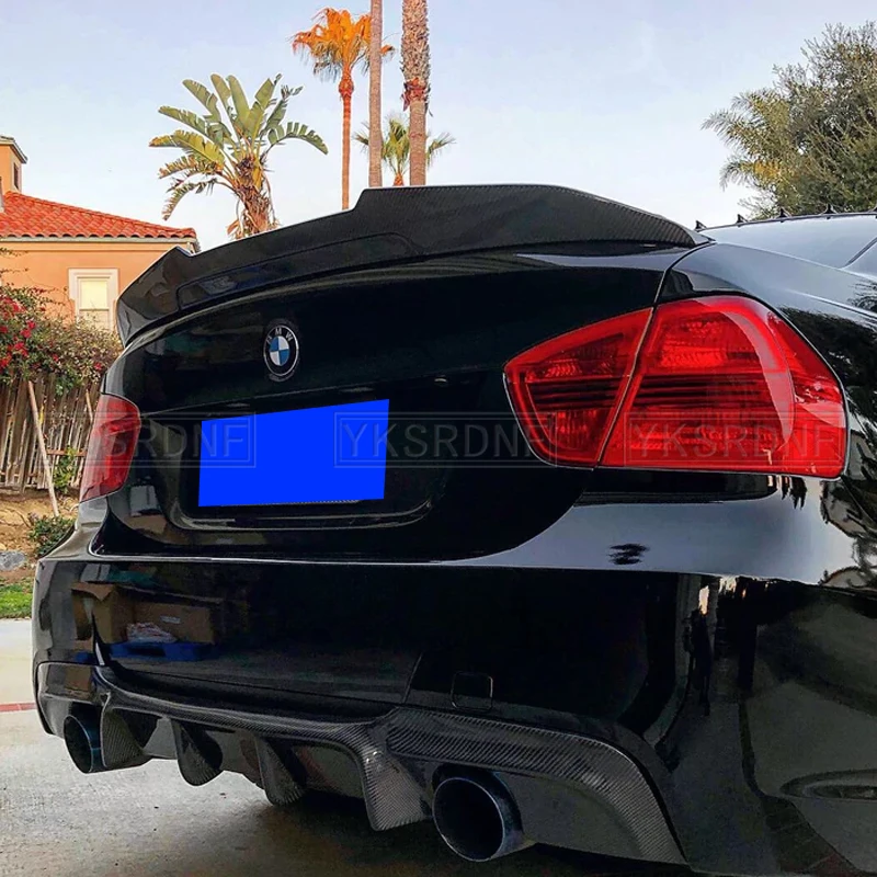 YKSRDNF для BMW E90 спойлер из углеродного волокна/FRP 318i 320i 325i 330i заднее крыло PSM 2005-2011