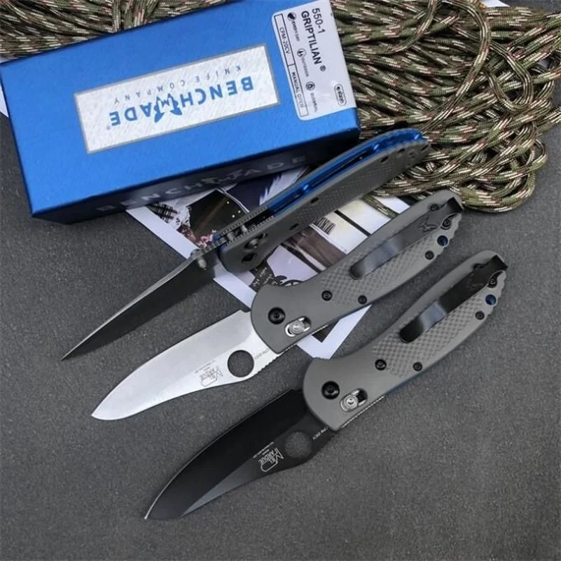 

D2 Blade Benchmade 550 Tactical Folding Knife Nylon Glass Fiber Handle Outdoor Camping Security Pocket Military Knives EDC Tool