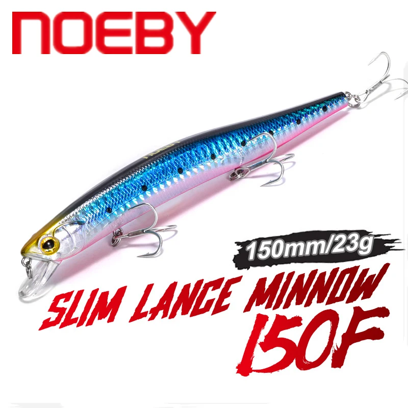 

Плавающая рыболовная приманка в виде гольяна NOEBY, 150 мм, 23 г, искусственная пластиковая жесткая приманка, воблеры для ловли окуня и щуки, глуб...