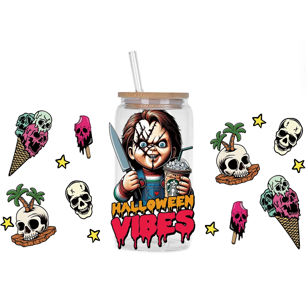 Серия фильмов ужасов Easy Peel водонепроницаемые наклейки сделай сам 3D переводы