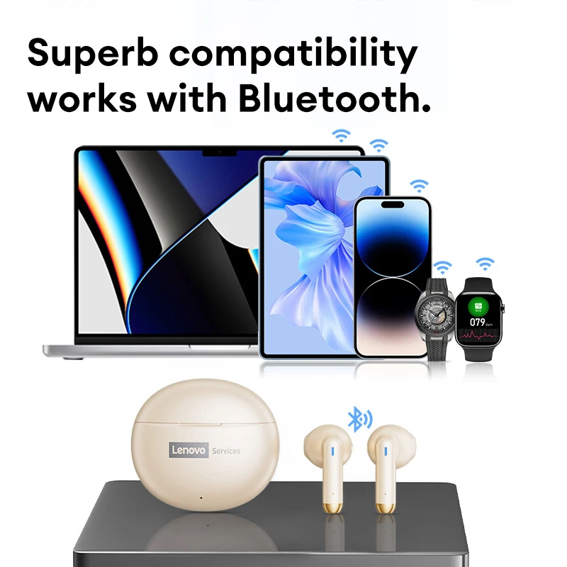 Lenovo LES-102 Беспроводные Bluetooth-наушники с зажимом для ушей, наушники с открытыми ушами, легкие 0,06 с, музыкальная гарнитура с низкой задержкой, водонепроницаемая (art.: 3920d4476891c) - 3920d4476891c