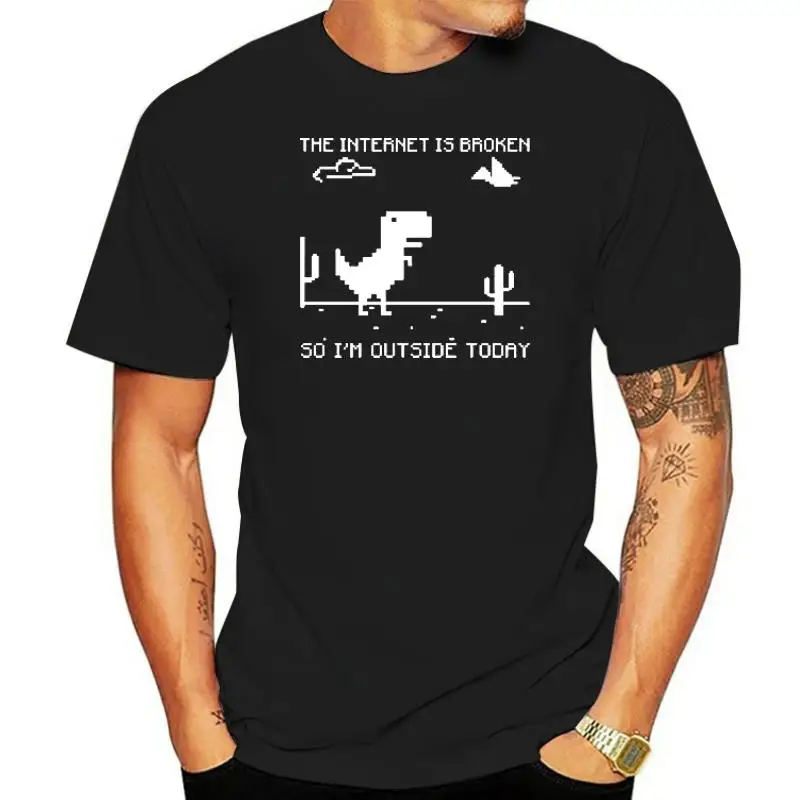 

Новая летняя мужская футболка с изображением интернет-сломанной веб-страницы, компьютерная хлопковая футболка, забавная Мужская футболка, ...