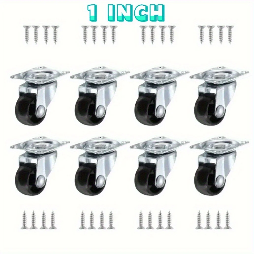 

8 шт. полиуретановые роликовые колеса с тормозами 1 дюйма