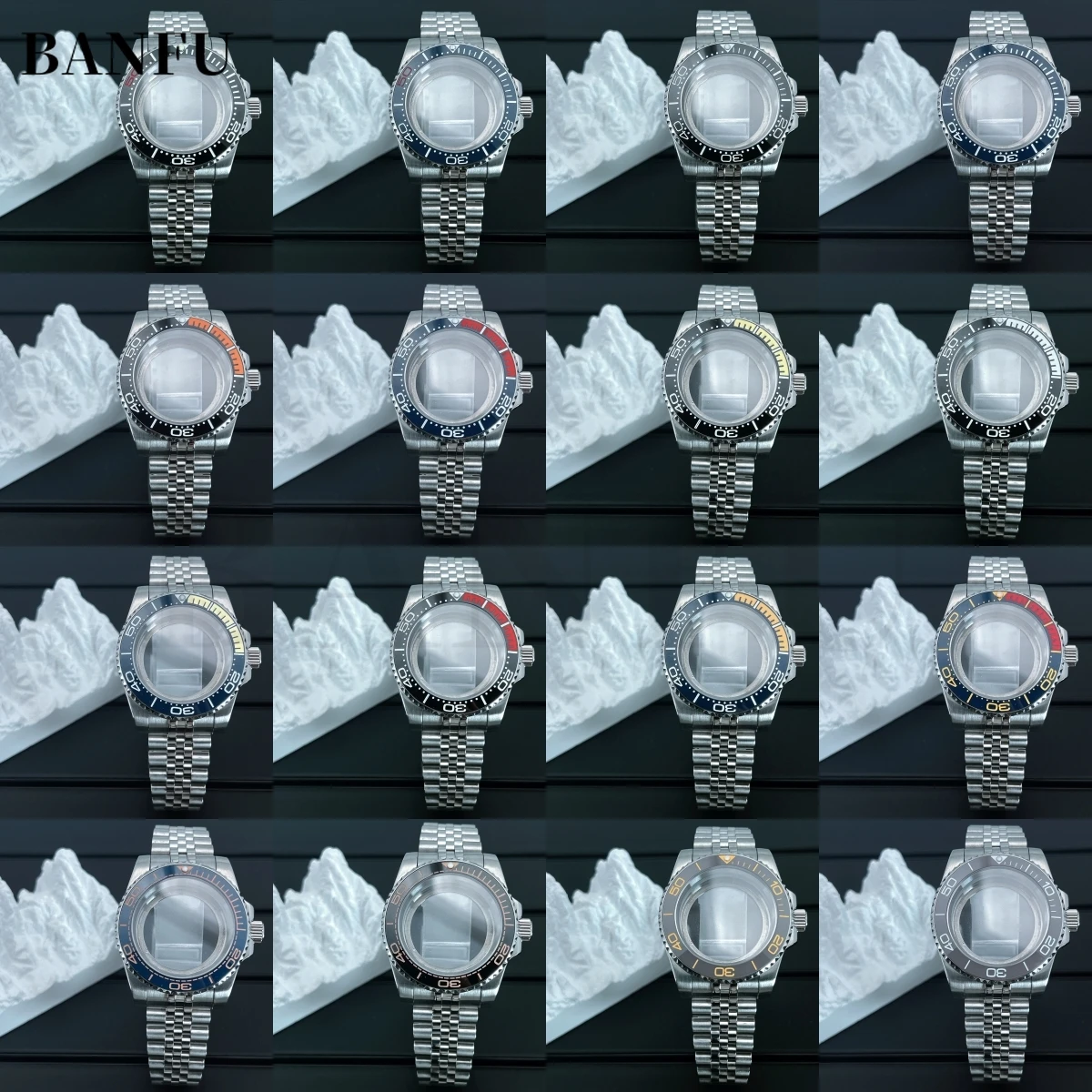 Мужские чехлы для часов Rolxebes Omg 40 мм детали браслета Sek Nh34/35 Nh36/38 Miyota8215 Eta2824