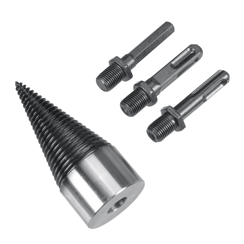 

32mm Firewood Splitter Machine Drill Bit Wood Cone Reamer Punch Driver Square/Round/Hex Shank Woodworking Split Drilling