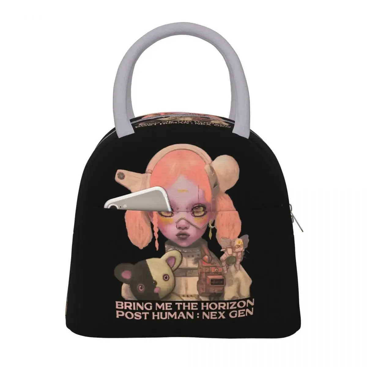 Изолированная сумка для ланча Rock POST HUMAN NeX GEn BMTH Horizon Band Merch школьный контейнер