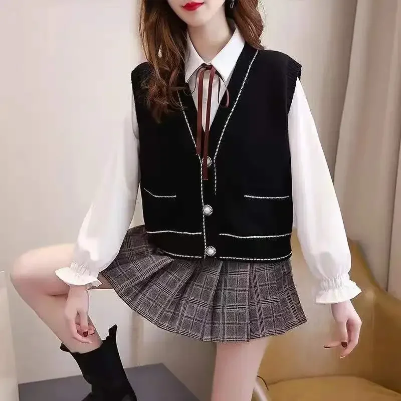 Белоснежные вязаные топы для женщин зимний женский свитер на пуговицах с