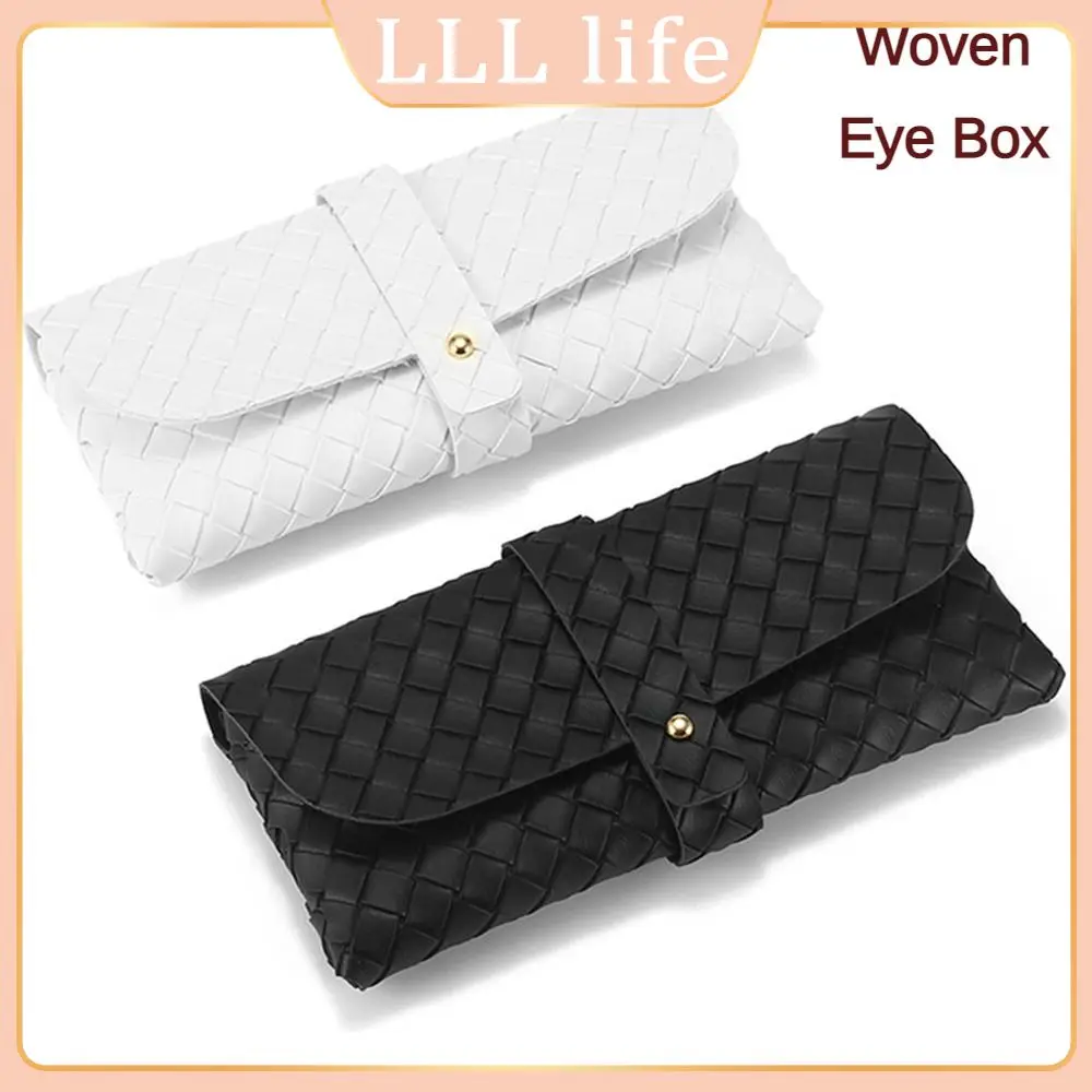 

Suitable For Various Sizes Sunglasses Box Easy To Clean 1pcs Woven Pattern Glasses Case Without Ash Large Capacity Glasses Box