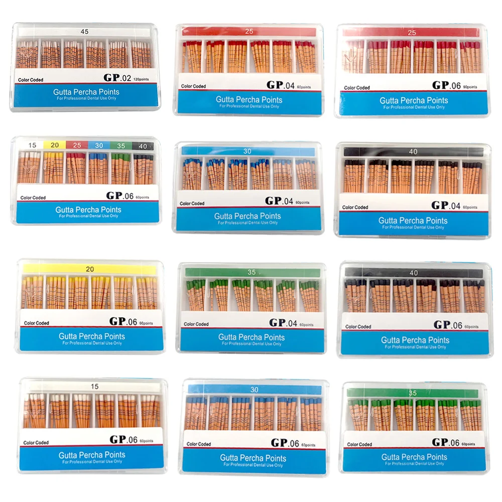 AG 5Box Dental Gutta Percha Points F1 F2 F3 F4 F5 # 02 04 06 Стоматологический материал Gapadent