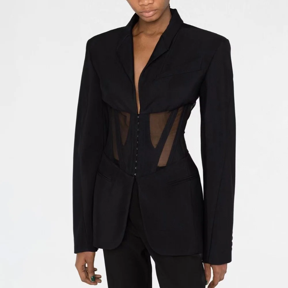 Женский модный черный однобортный корсет NIGO