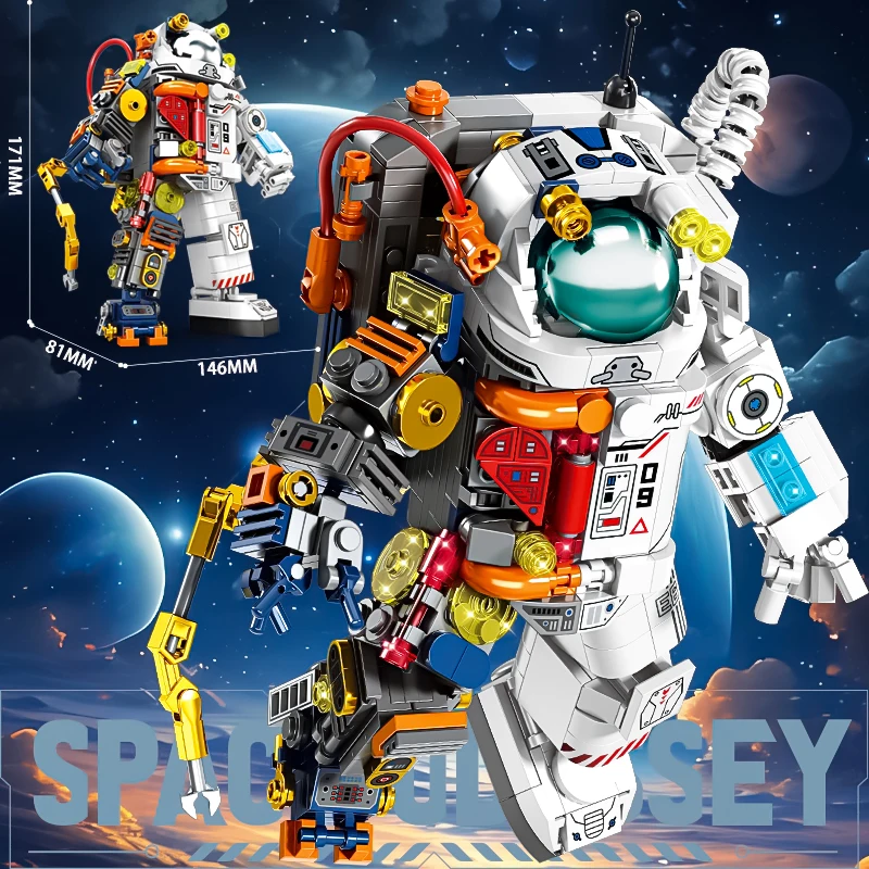 Конструктор ходящий в космосе рассвет астронавт сборная ракета 2024 Новый Детский