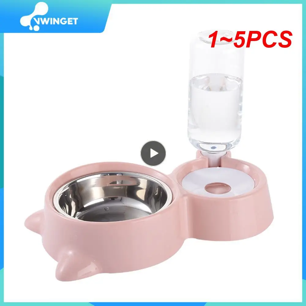 

1 ~ 5 шт. новая 2-в-1 Автоматическая Емкость для хранения воды для кошек миска для еды для собак и кошек контейнер для еды с водой для домашних животных