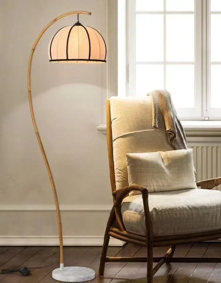 

New Chinese Floor Lamp Living Room Zen Bedroom Bedside Lamp Chinese Style Study Retro