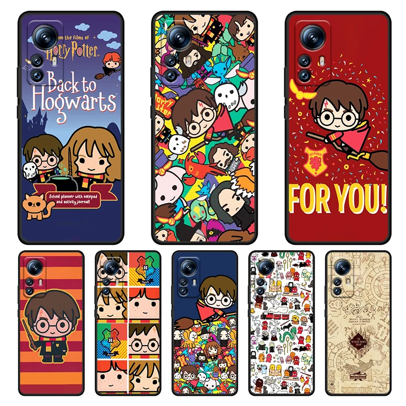 

Cartoon Harry Potter Wand Cute Case For Xiaomi 12T 12S 12 11 Ultra 11T 10T 9T Note 10 Pro Lite 5G Soft TPU Black Phone Cover