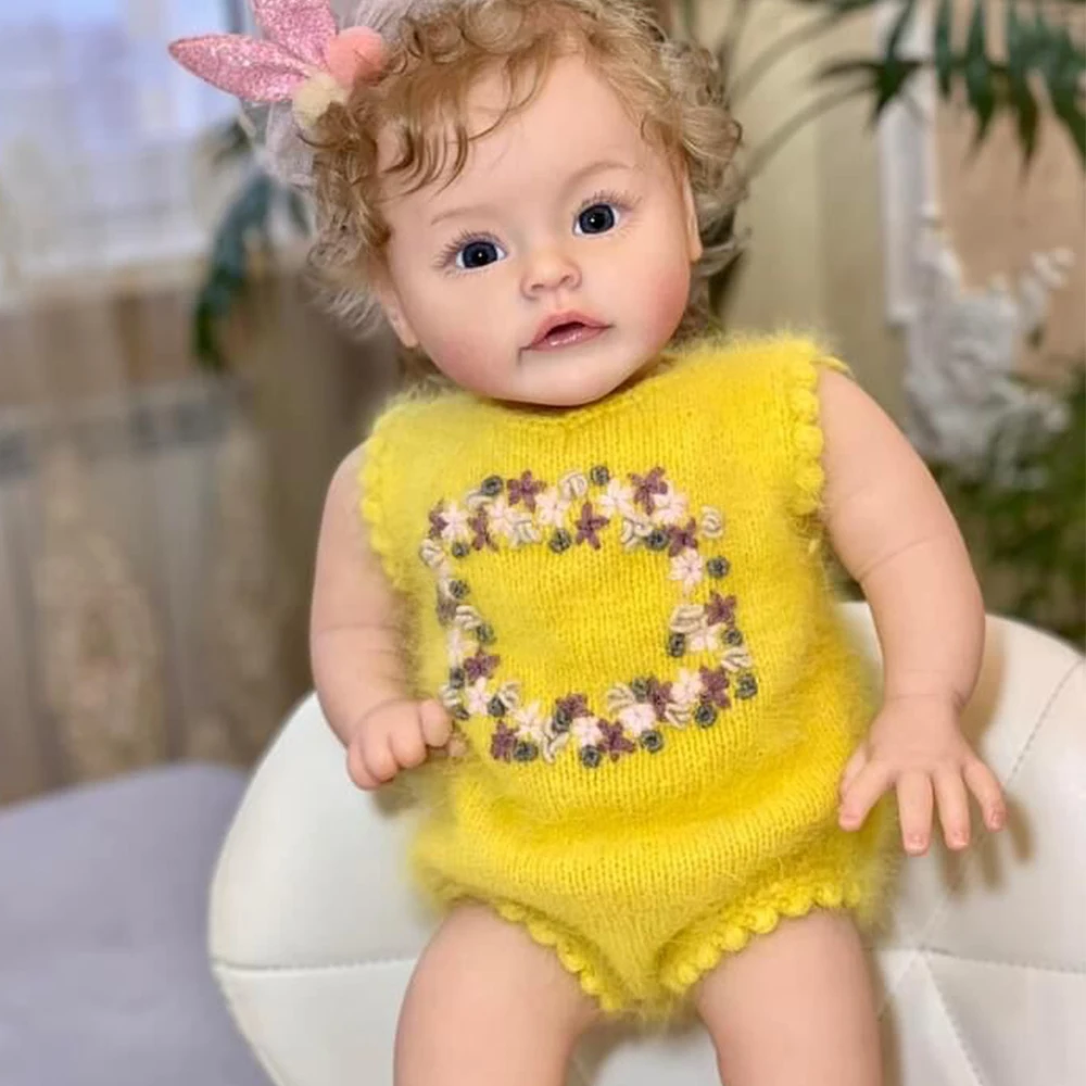 

Кукла реборн Мягкая силиконовая с кровяными сосудами, 60 см