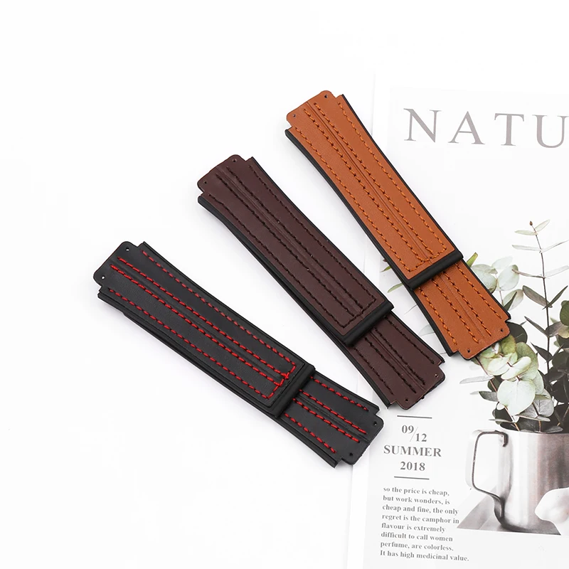 Watch accessories for HUBLOT Hublot Big Bang Series Stick skin outdoor sports silicone strap 25*19 unisex