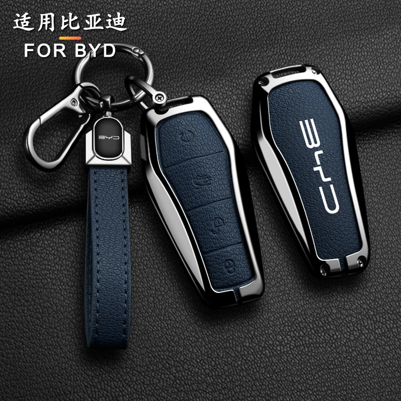 

Комплект дистанционных ключей из цинкового сплава и защитный чехол для ключей подходит для BYD Atto 3 Han EV Dolphin Lied Tang DM Qin PLUS Song Pro MAX Yuan