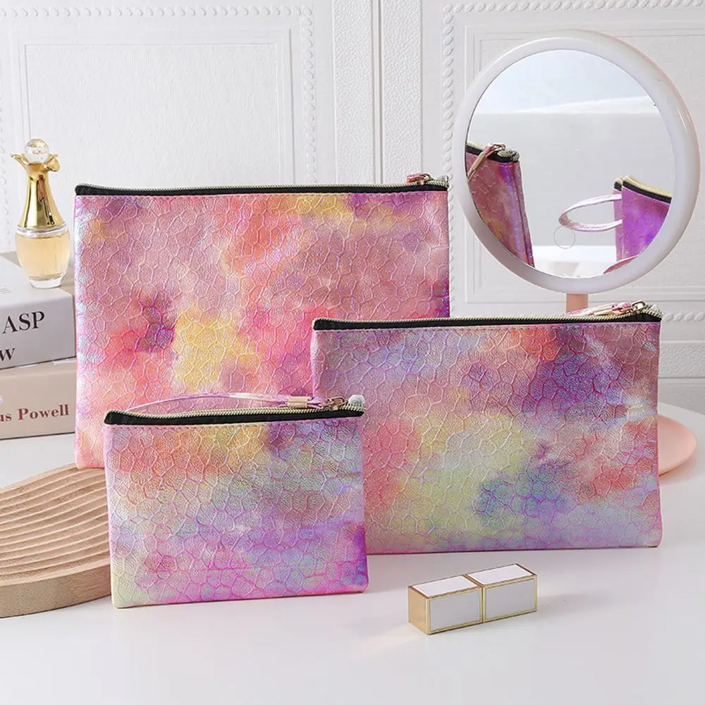 

Bags Magic Color Large Capacity Zipper Women Toiletry Bag Gradient Cosmetic Bags Travel Organizer Korean Storage Bags