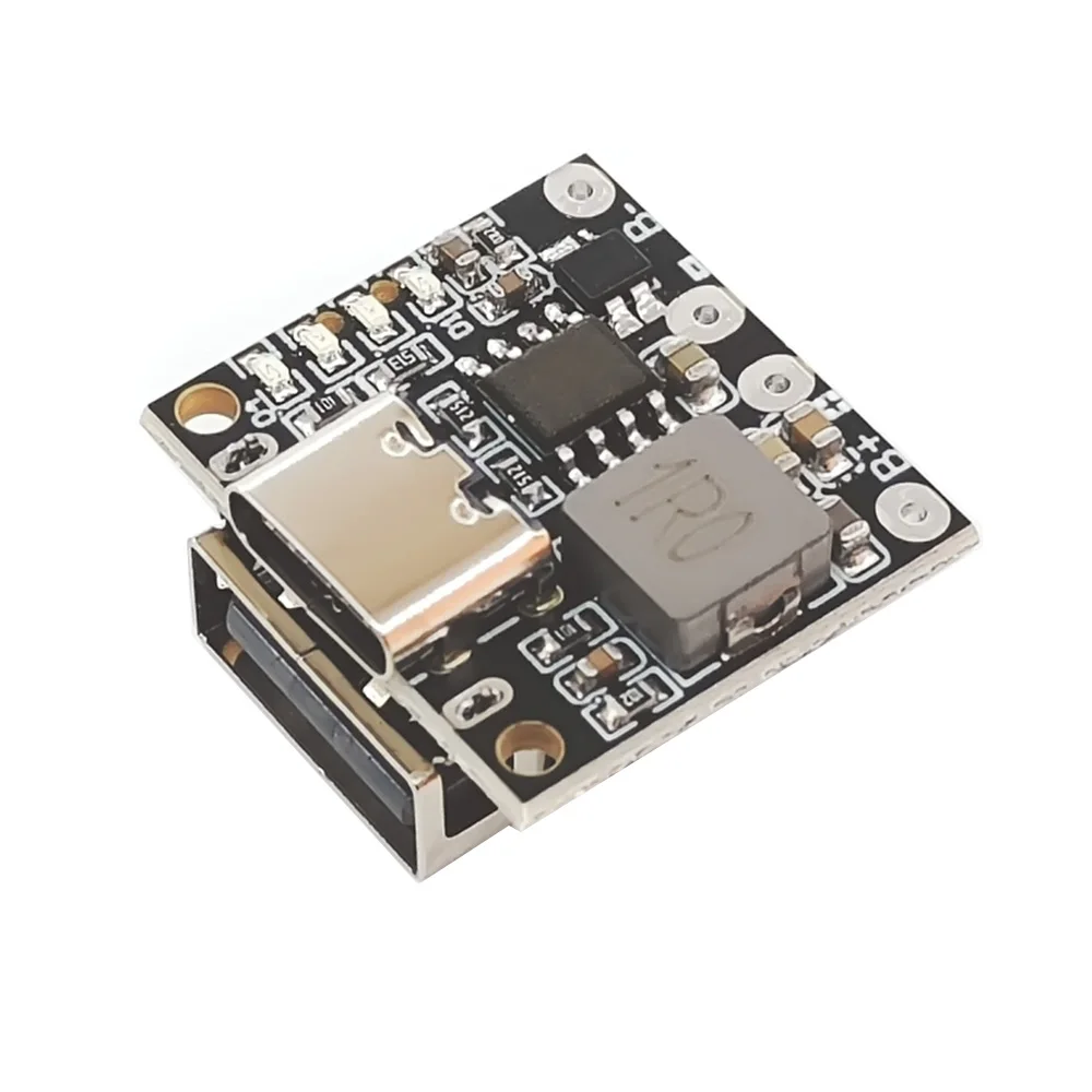 

3,7 В, 4,2 В, 18650, плата питания для зарядки литиевой батареи, защита USB + TYPE-C, встроенный модуль для зарядки и разрядки