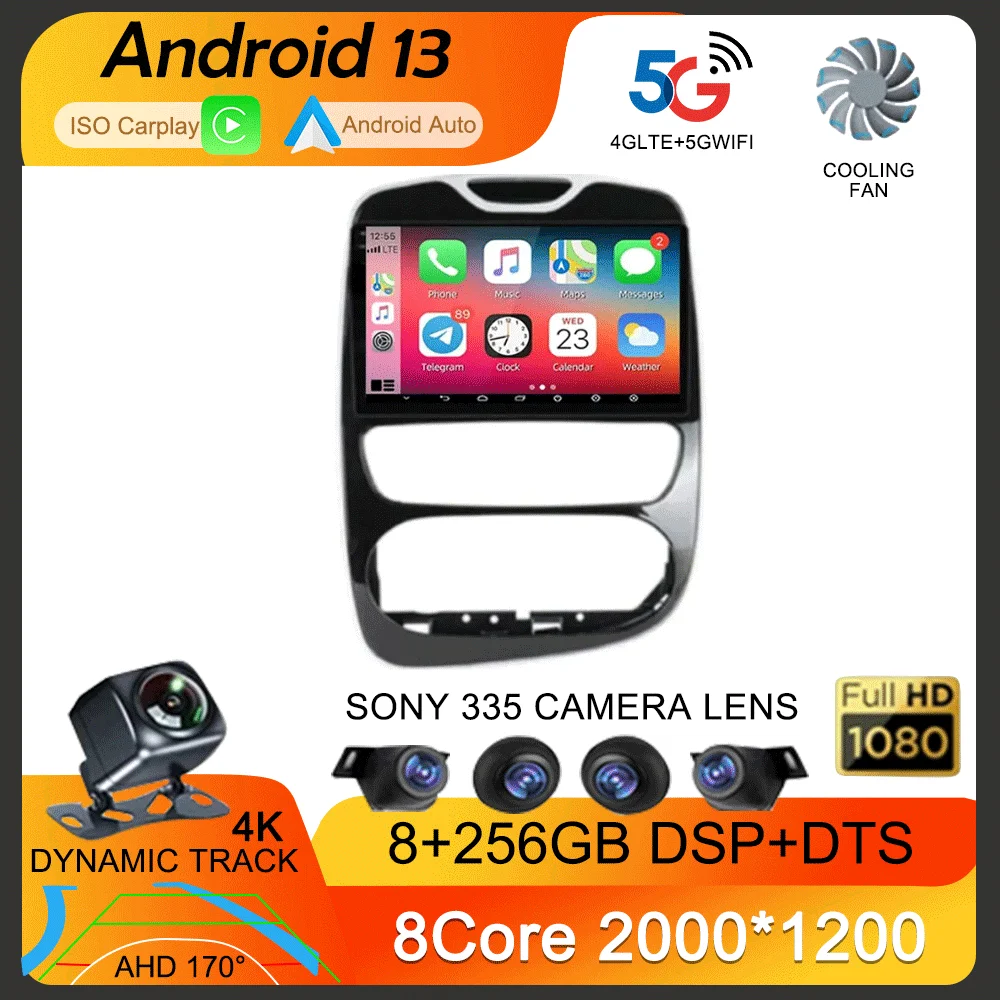 Автомагнитола для Renault Clio 3 4 10 1-2015 2012-2016 2018 дюйма Android 13