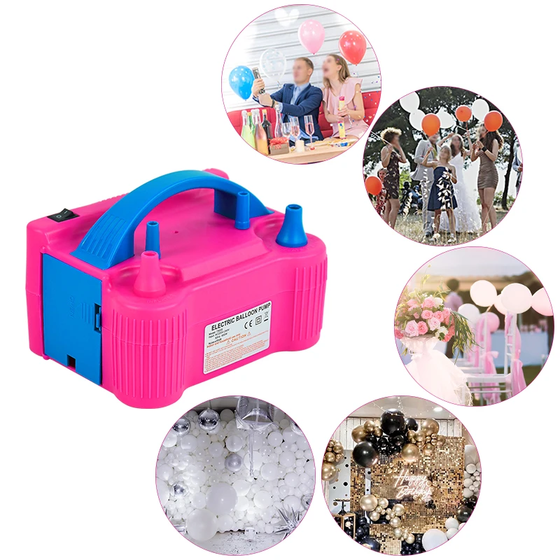 

Electric Balloon Pump High Voltage Double Hole AC Inflator Home Portable Inflatable Tool Birthday Festival Party Decor Blower