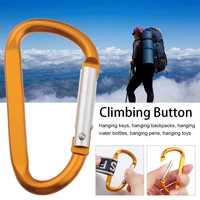 high quality multicolor aluminium equipment safety buckle keychain camping hiking hook alloy carabiner climbing button