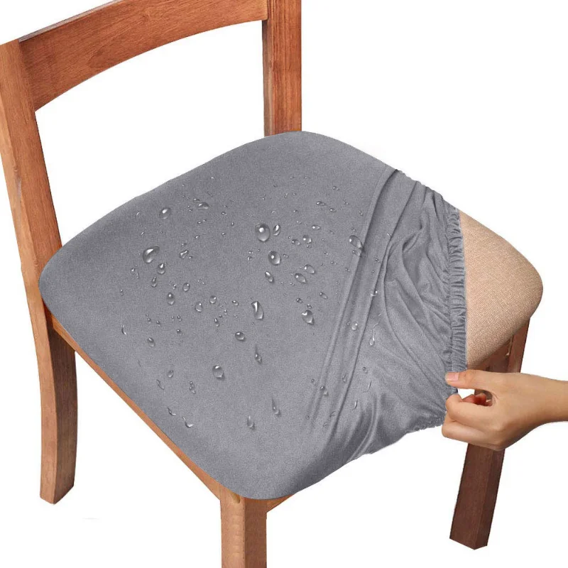 

Чехол на стул однотонный водонепроницаемый, съемный моющийся эластичный чехол из спандекса для столовой, для дома, гостиницы