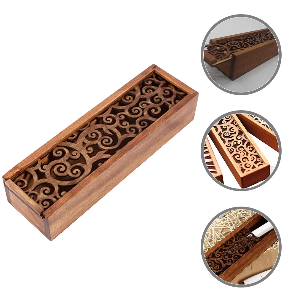 

Decorative Storage Box Wood Gift Box Sliding Top Hollow Wooden Box Wooden Jewelry Box Trinket Box