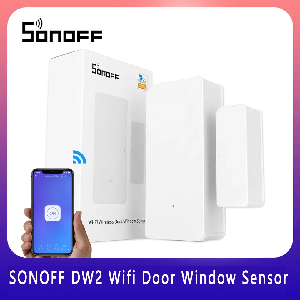

SONOFF DW2 Wi-Fi Magnetic Door/Window Sensor Smart Home eWeLink Remote Alerts Notification Work With Alexa Google Home