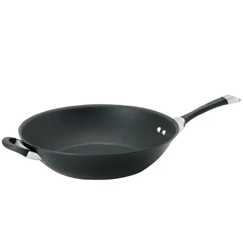 

Hard-Anodized Nonstick Induction Stir Fry Pan with Helper Handle, 14-Inch, Black