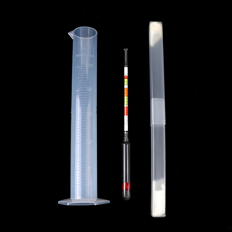 

3Pcs/set Triple Scale Hydrometer For Home Brew Wine Beer Cider Alcohol Testing 3 Scale Hydrometer Wine Sugar Meter Gravity Test