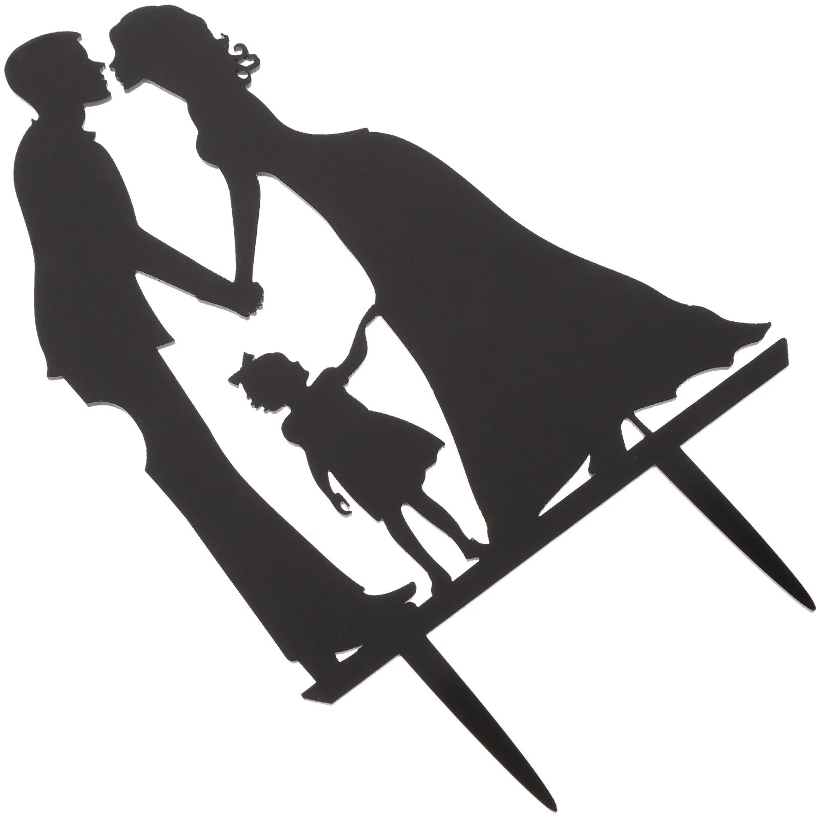 

Bride and Groom Kiss Hand in Hand Couple Silhouette Anniversary
