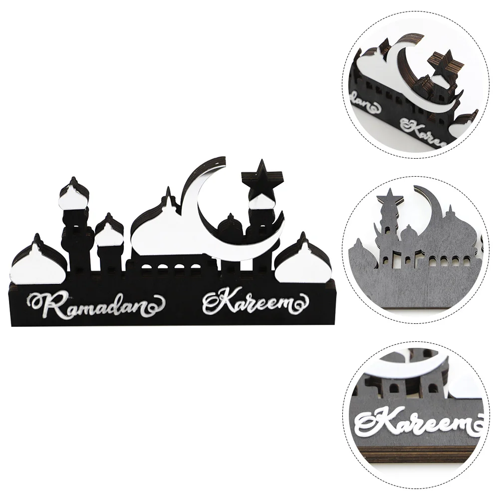 

Delicate Wooden Ramadan Decoration Wooden Hollow Out Designed Eid Party Ornament