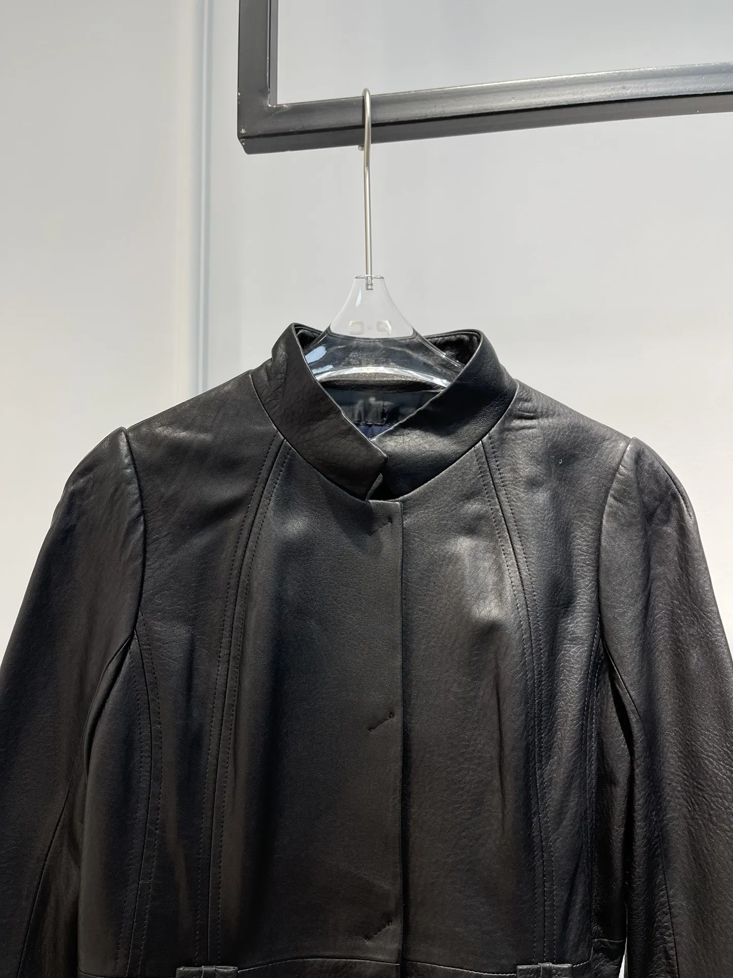 2022 Hot Sale Long Leather Jacket Top Quality Sheepskin Fashion Unisex Basics Coat Fast Delivery